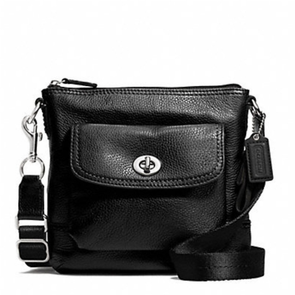 Coach Park Swingpack Black Leather Crossbody